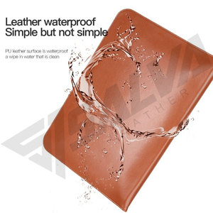 Genuine Leather <b>Laptop</b> <b>Sleeve</b> Case for 13 14 15 Inch Computer Protective Cover with Hasp Closure Modern Design Brown Color - Product Image 5
