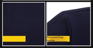 Bangladesh CN Factory Price Custom Logo Embroidery OEM Customized Mens Loose Fit Plus Size Short Sleeve Solid Color T Shirts - Product Image 3