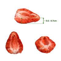 Op Maat Verpakte Hele Gevriesdroogde Aardbeien, Vezelrijk, Geschikt Voor Topping Of Direct Gebruik