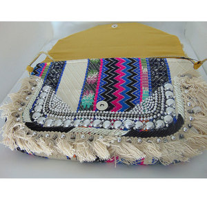 Bolso de Mano Banjara Vintage Hecho a Mano para Mujer, con Forro de Algodón, Diseño Bohemio con Botones, Nueva Colección, Moda Étnica Casual - Product Image 5