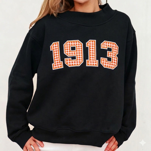 Sweat-shirt à col montant surdimensionné pour femme, brodé, personnalisé, écologique, toutes saisons, streetwear, vintage - Product Image 1
