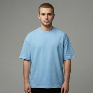 T-shirts surdimensionnés en gros pour hommes – T-shirt tricoté de haute qualité style streetwear, coupe ample, manches courtes, style été - Product Image 1