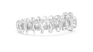 9Kt White <b>Gold</b> Round Diamond Bracelet 62 Stones 6.2Ct Luxury Designer Heavy Bracelet Elegant Statement Bridal Party Wear Jewelry - Product Image 2