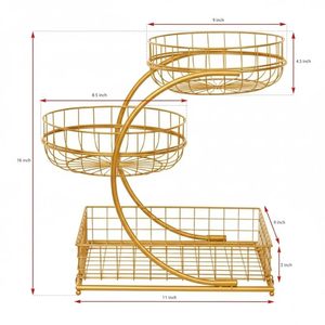 Panier en fer, panier à cosmétiques en fer, panier à maquillage en fer, panier à épices en fer, panier de garde-manger en fer, panier de placard en fer, panier de cabinet en fer - Product Image 3