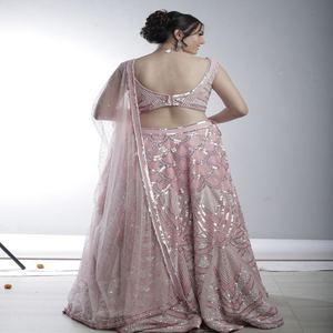Exclusive Wholesale Plus Size | Indian Wedding Lehenga Choli Multicolor | <b>Sequin</b> Lace Embroidery Designer Custom Made Wear Set - Product Image 2