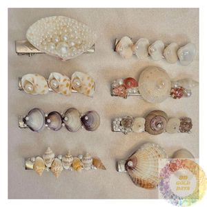 Pinza para el pelo hecha a mano con conchas marinas naturales, regalo único de playa para mujeres, niñas, amigas, amantes de la costa, recuerdo de vacaciones, suministro al por mayor - Product Image 4