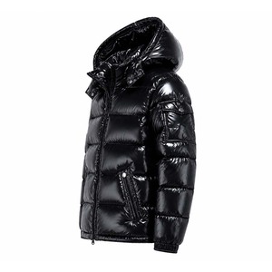 Chaqueta Bomber Acolchada con Capucha para Hombre, Brillante, Impermeable, Transpirable, Cortavientos, con Cierre de Cremallera, para Invierno y Actividades al Aire Libre - Product Image 2