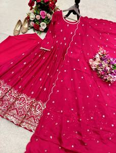เปิดตัวชุดเดรส Anarkali ดีไซน์ใหม่ทันสมัยสำหรับงานปาร์ตี้  งานปักลายประณีต  งานปักเลื่อม  Zain Exports อินเดีย/ปากีสถาน - Product Image 3