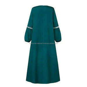 Abaya de Chifón de Color Liso Estilo Dubái 2025 para Mujer con Cinturón, Vestido Musulmán Transpirable y Ecológico con Cola de Capilla para Verano - Product Image 2