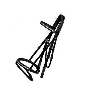 Bride surélevée de luxe Flash Noseband pour chevaux Meilleure qualité en cuir durable avec strass Produit de cheval de haute qualité - Product Image 6