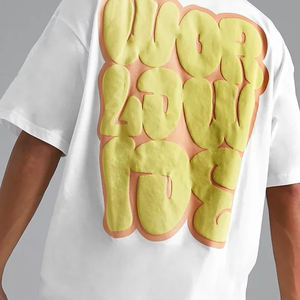 Camisetas deportivas transpirables de alta calidad, ligeras, personalizadas al por mayor para hombre, con hombros caídos y estampado en relieve. - Product Image 2