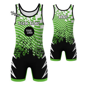 Singlet Wrestling Singlet Logo personnalisé Sublimation Sportswear Haltérophilie Youth Singlet Suit - Product Image 4
