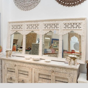 Premium Decorative Accent <b>Mirror</b> for Bedroom Intricate Carved <b>Frame</b> Styling with Antique Inspired Elegance - Product Image 4