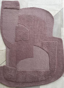 Tapis en laine indien moderne, fabriqué directement par le fabricant, tufté à la main avec des formes abstraites, pour les maisons et les intérieurs tendance. - Product Image 2