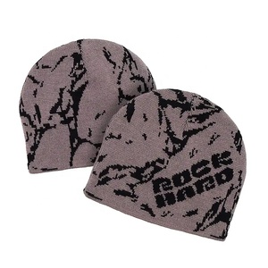 Últimas moda clima frío invierno sombreros 100% acrílico tejido gorros sombrero con etiqueta personalizada parche esquí golf ropa deportiva sombreros - Product Image 5