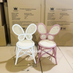 Chaises en rotin faites à la main pour enfants, idéales pour la location événementielle, la décoration de mariages, les anniversaires, les baby showers et le mobilier pour événements commerciaux - Product Image 5