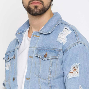 Hot Selling <b>Denim</b> <b>Jacket</b> for Men Trending High Street Style Winter Design Breathable <b>Denim</b> <b>Jackets</b> High Quality - Product Image 3