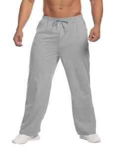 Pantalon de survêtement décontracté pour homme 2026, personnalisable avec logo, uni, avec poches, bas ouvert, pour athlétisme, yoga et course à pied - Product Image 4