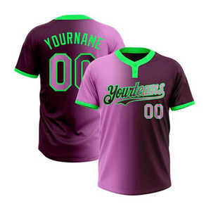 เสื้อเบสบอลแบบสั่งทำปี 2026 พร้อมชื่อทีมของตัวเอง แขนสั้น คอวี ติดกระดุมสองเม็ด เสื้อซอฟต์บอลชาย ขายตรงจากโรงงาน - Product Image 4