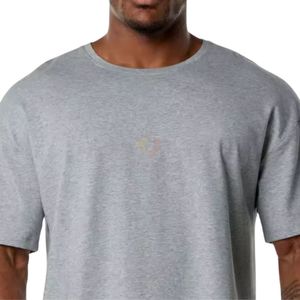 Camiseta Heather Grey Simple para Hombre, Hombros Caídos, Algodón Hilado en Anillo, Textura Suave, Fácil de Usar, Camisetas de Algodón Modernas para Hombre - Product Image 5