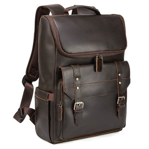 Sac à dos en cuir classique, vente flash, sac à dos en cuir spacieux, bretelles réglables, sac à usage quotidien - Product Image 1