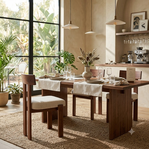 Solid Teak Wood Modern <b>Dining</b> <b>Chair</b> Minimalist Design Upholstered Seat Wooden Frame Elegant Restaurant Hotel Cafe Furniture - Product Image 2