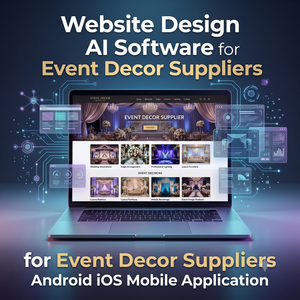 Logiciel d'IA pour la conception de sites web destiné aux fournisseurs de décoration d'événements, application mobile Android iOS, plugin WordPress Shopify, logiciel ERP CRM d'IA - Product Image 2