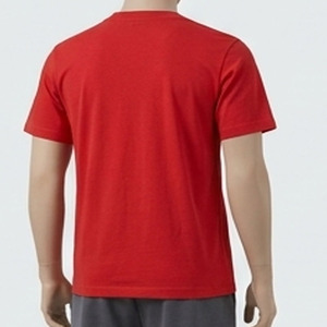 Camiseta de punto 100% algodón al por mayor, con logo frontal estampado personalizado, ropa para hombre, cuello redondo, manga corta, top informal transpirable - Product Image 6