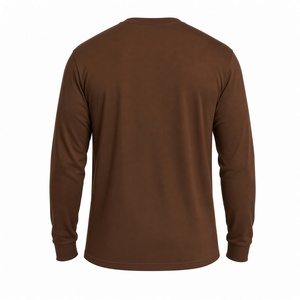 Camiseta de manga larga marrón para hombre, cuello redondo, con gráfico de letras griegas, estilo casual, ligera, para hermandades y fraternidades - Product Image 4