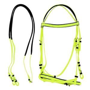 Bridon en PVC Biothane pour chevaux de traction, grande taille, vente en gros |   Têtière et rênes imperméables pour grandes races |   OEM personnalisé Inde MOQ 5 - Product Image 4