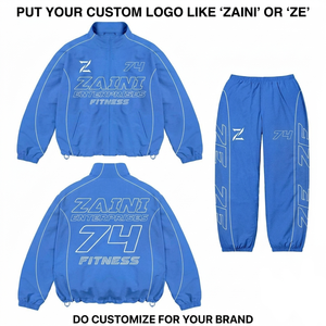 ZAINI Premium Men's Winter Windbreaker Suit 300gsm Polyester Breathable Hooded Casual Design Heat Transfer Printing OEM - Product Image 1