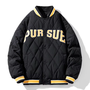 Veste de baseball personnalisée pour homme, col montant, à capuche, imperméable, réversible, avec logo - Product Image 1