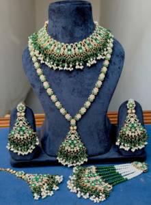 Premium Quality <b>Necklace</b> Sets With Maang Tikka And Pasa Bridal <b>Necklace</b> Set Traditional <b>Necklace</b> Set For Weddings, Festivals - Product Image 3