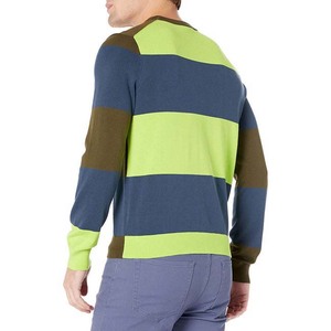 Suéter Casual de Punto a Rayas para Hombre, Cuello Redondo, Corte Regular, para Otoño, con Diseño de Contraste de Color, Sudadera Unisex de Último Diseño - Product Image 3