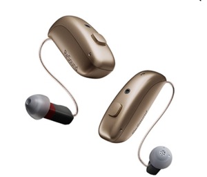 Gran demanda: Audífonos recargables Vivia 4 microRIE 2026 para pérdida auditiva moderada a severa (2 audífonos, 1 cargador) - Product Image 1