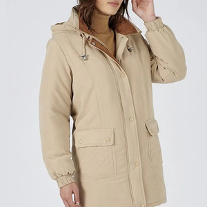 Newest Style <b>Long</b> Sleeve Women Parka <b>Jackets</b> For Sale Top Seller Plain Dyed Women <b>Long</b> Parka <b>Jacket</b> With Your Logo - Product Image 3