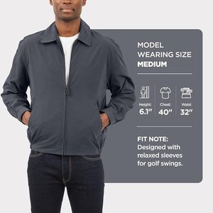 Blouson Bomber Homme Bleu Marine Coupe Droite Couleur Unie Fermeture Éclair Style Décontracté Col Rabattu Extérieur en Polyester Idéal pour l'Automne - Product Image 3