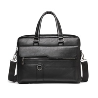 Sac à main pour ordinateur portable en cuir véritable vintage pour homme, sac messager avec bandoulière pour le bureau, les affaires et les voyages