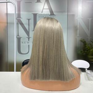 Vietnamese Hair Extensions Machine Double Weft High Quality <b>Wig</b> Hair Weaving <b>Grey</b> Colors Suitable - Product Image 3
