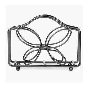 Porta pañuelos metálico con base de madera, organizador para mesa de cocina, porta servilletas metálico promocional personalizado - Product Image 2