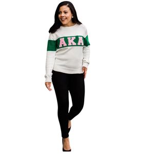 Pull en chenille blanc et vert AKA pour femme, col rond, tricoté, tissu doux de qualité supérieure, élégant, décontracté et confortable - Product Image 6