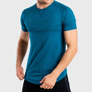 T-shirt décontracté moderne pour homme en coton orange uni, coupe décontractée, col rond, manches courtes, style streetwear minimaliste, été, direct usine - Product Image 1