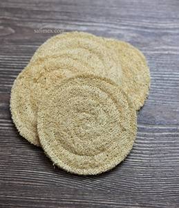 Sous-verre en loofah naturel pour théière, 2 couches, isolation thermique, accessoires pour café, vaisselle à thé, artisanat, taille personnalisable, fabriqué au Vietnam - Product Image 5
