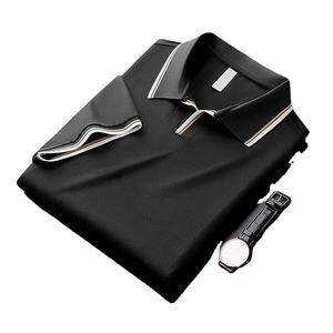 Chemise pour homme 100% coton, coupe ajustée, respirante, durable, col tricoté, tissu uni, décontractée élégante, été, écologique, séchage rapide - Product Image 6