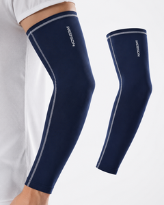 Manchons de cyclisme sans couture WEBSON grande taille bleu marine protection anti-UV unisexe adulte respirant prix de gros pas cher - Product Image 1