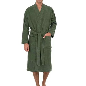 Hotel Robe Long Soft Absorbent Terry Bath Robes Kimono Men Sleepwear Lightweight Sleeping Spa <b>Waffle</b> Bathrobe For Men Breathable - Product Image 4