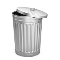 Tempat Sampah Logam Galvanis Buatan Tangan Ramah Lingkungan Portabel Indoor Outdoor Keranjang Penyimpanan Bulat Berkualitas Tinggi