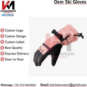 <b>Waterproof</b> Ski <b>Gloves</b> <b>Thermal</b> Snowboard <b>Gloves</b> with Reinforced Grip Palm OEM Manufacturer Private Label Wholesale Supply - Product Image 3