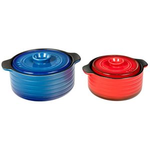 Set di Pentole in Ceramica a 2 Pezzi con Coperchio e Manico Isolato, Essenziali per la Cucina di Alta Qualità - Product Image 1