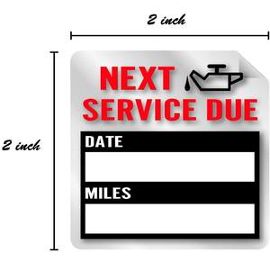 150 Etiquetas Rectangulares Transparentes para Automóviles, Recordatorio de Servicio de <span class=keywords><strong>Cambio</strong></span> de Aceite, Vencimiento de Servicio - Product Image 2